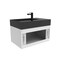 Castello Usa Amazon 30-inch White Right Vanity Set with Black Top and Black Handles CB-MC-30W-BL-2056R-BL - alternate 6